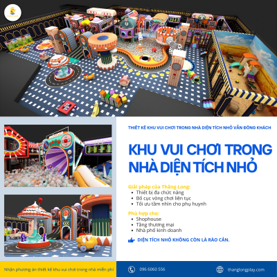 Thiết kế khu vui chơi trong nhà diện tích nhỏ vẫn đông khách