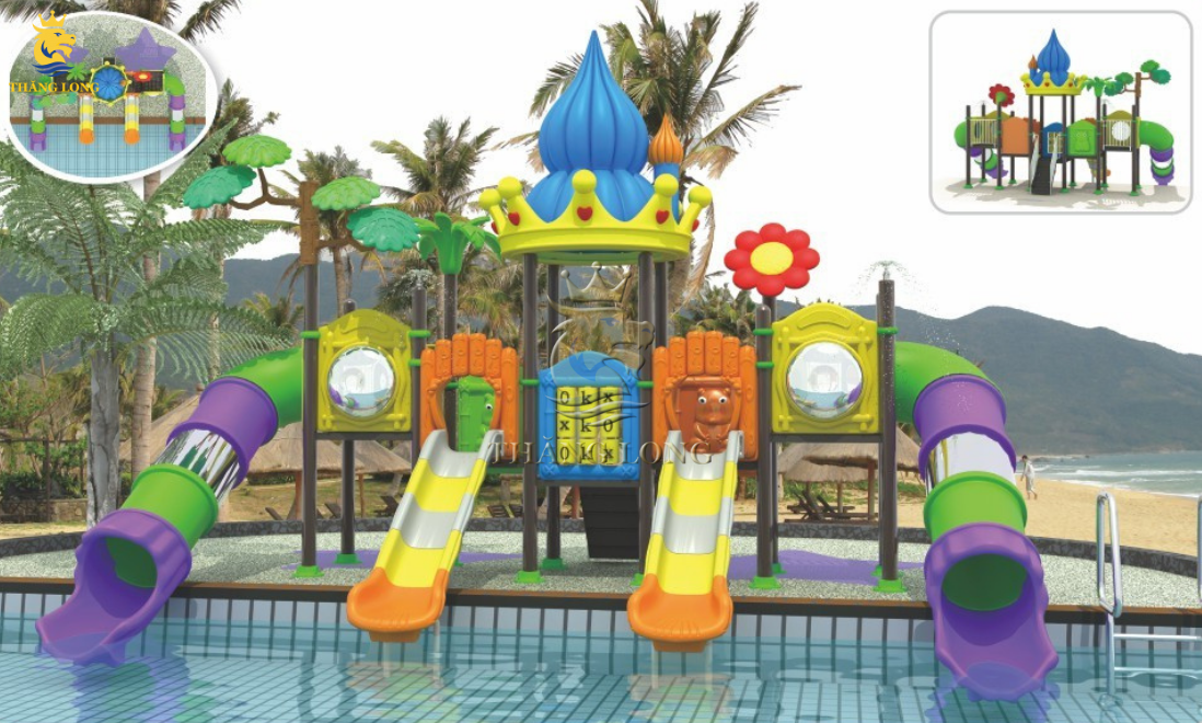 Bộ vận động cầu trượt nước