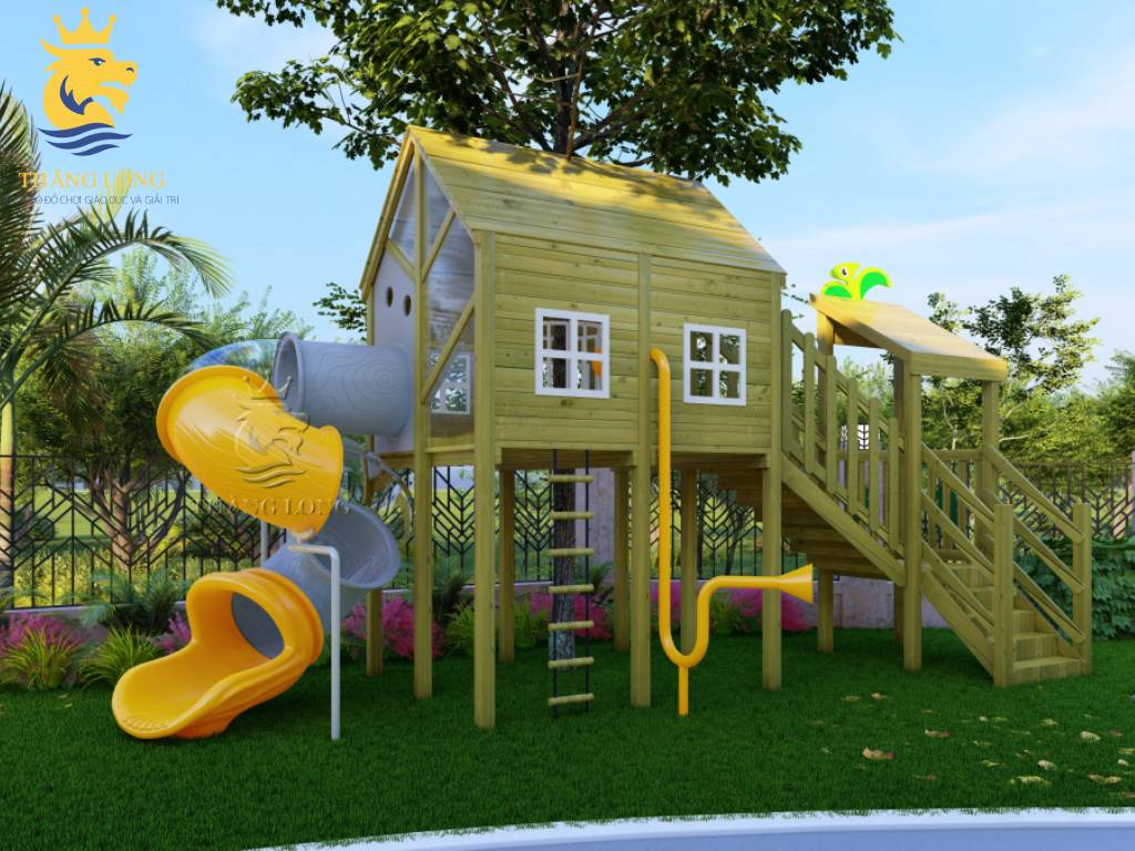 Bộ Cầu Trượt Gỗ