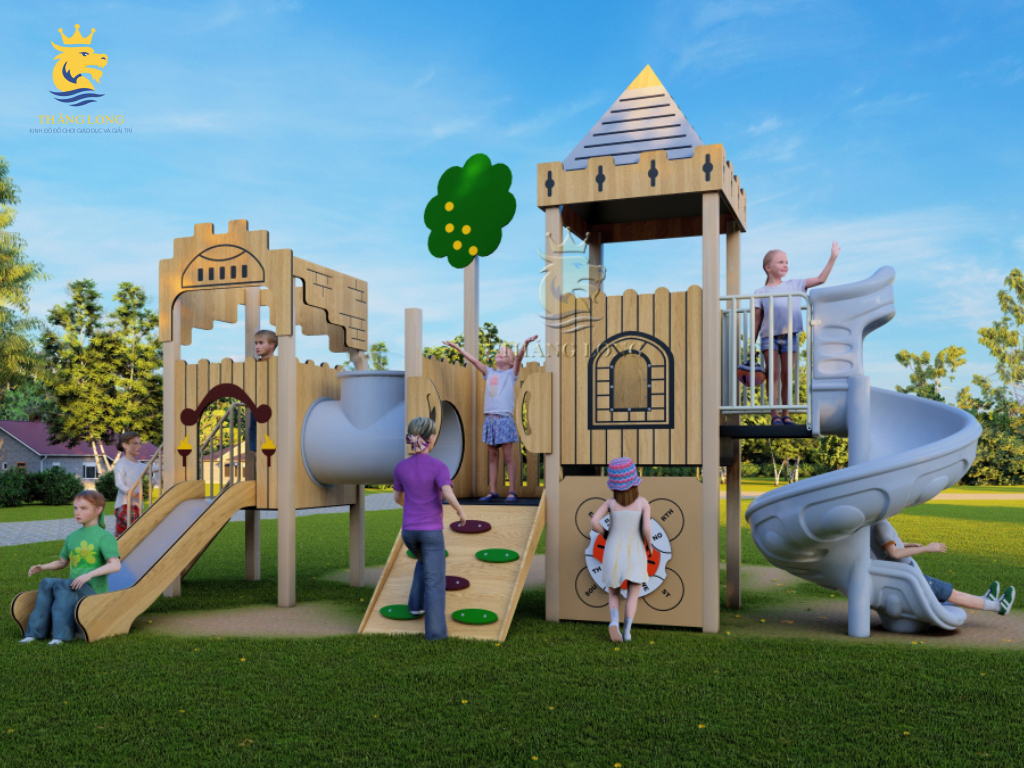 Bộ cầu trượt vận động đa năng