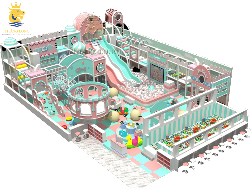 Khu vui chơi trong nhà diện tich 200 - 500m2