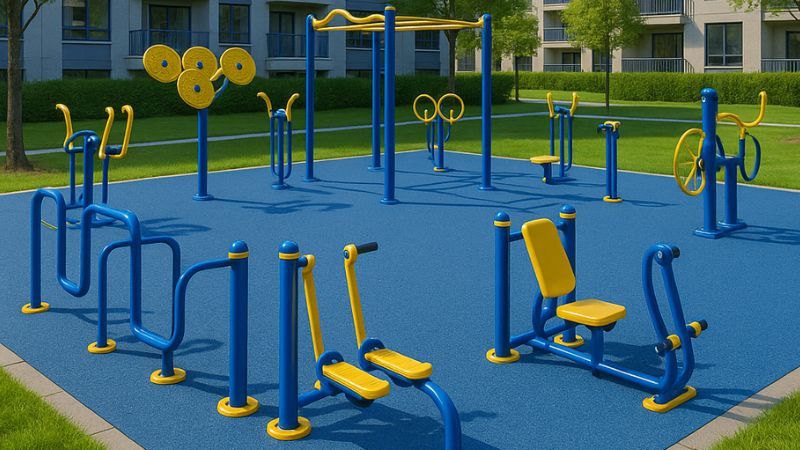 dụng cụ tập thể dục ở công viên