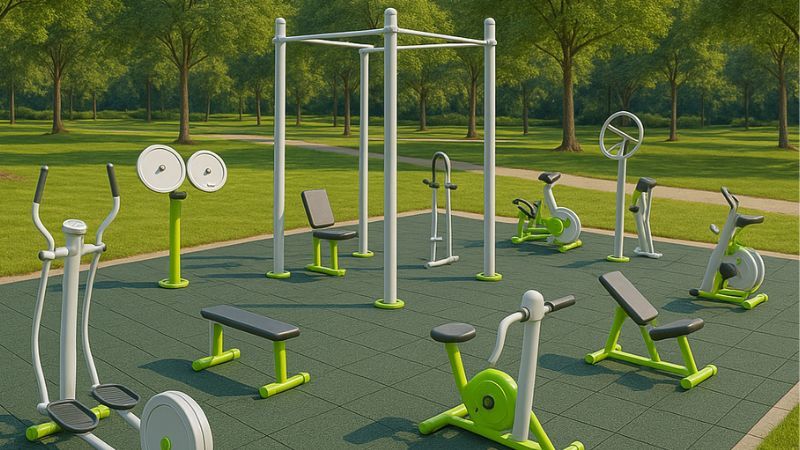 dụng cụ tập thể dục ở công viên