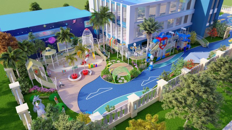 sân chơi trường mầm non