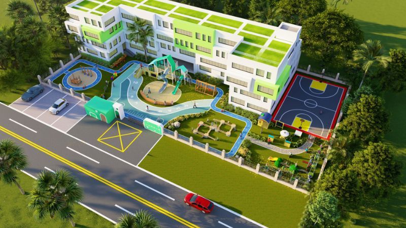 sân chơi trường mầm non